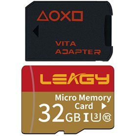 LEAGY Carte de jeu SD2Vita V3.0 PSVita avec carte micro SD 32 Go