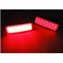 RZG Lot de 2 réflecteurs LED noirs fumés pour pare-chocs arrière, feux stop, feux stop, feux de circulation diurnes pour 2012+ T