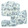 3 Pièces Trousse de Toilette Femme en Coton Matelassé