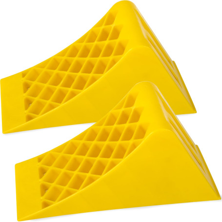GAsupply Lot de 2 cales de roue en plastique avec poignée pour voiture