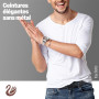 ITAY Ceinture Cuir Sans Métal - 34 mm - Boucle Sans Nickel Hypoallergénique et Indétectable sous les Portiques de Sécurité