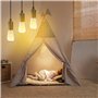 Suspension Luminaire 3 Têtes, Lampe Industrielle DIY Créatif Avec Douille E27, Lustre Pour Chambre, Cuisine, Salon - Câble 180 C