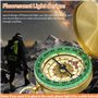 Vegena 4pcs Boussole D'extérieur, Boussole De Poche, Boussole De Navigation avec Chiffres Lumineux Boussole Randonnee Étanche Po