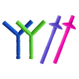 Lot de 4 colliers sensoriels à mâcher en silicone de qualité alimentaire