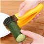 Coupe-Banane en Acier Inoxydable,Forreen 3 Pièces Banane Trancheuse Multifonctionnel Portable Banane Slicer avec 6 Lames pour Sa