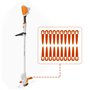 LUMITRRA 100 x Lames pour Coupe-Herbes Einhell, Bosch, CMI - Lames en Plastique compatibles avec Les Coupe-Herbes Einhell GE-CT 