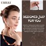 400 Pièces Perles en Bois Naturel, 8 Styles Gros Trou, Colorées Pour Fabrication de Bijoux Bracelets DIY Décoration Artisanat Ac