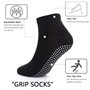Chaussettes Pilates Yoga Chaussettes Antidérapantes/Chaussettes Pilates en Coton,Chaussette Antidérapante Pour Femmes Et Hommes 