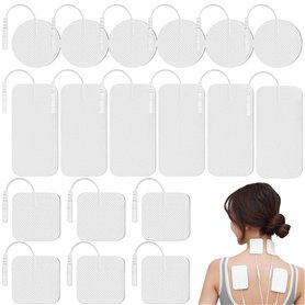 Lot de 30 électrodes autocollantes - 5 x 5 cm - Réutilisables - Électrodes adhésives TENS-EMS - Avec une meilleure performance a