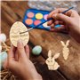 Pendentif en Bois de Pâques, 252 pièces Ornements de Pâques en Bois, Bricolage Artisanat de Pâques, Ornements Suspendus de Pâque