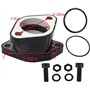 Ewillownm Compatible avec carburateur YFM350 + collecteur d'admission pour Yamaha Warrior 350 YFM350 X 1987-2004 ATV Quad Carb