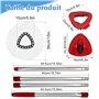 Tête de Balai rotative et Accessoires de Rechange Compatible Vileda Turbo Microfibre 2 têtes Microfibres+1poignée+1base+1brosse 