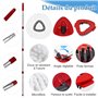 Tête de Balai rotative et Accessoires de Rechange Compatible Vileda Turbo Microfibre 2 têtes Microfibres+1poignée+1base+1brosse 
