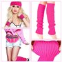 Uirheurd Tenue des Années 80 et 90 pour Femme - Accessoires Inclus: Bandeaux, Bracelets, Boucles d'Oreilles, Maillots de Bain