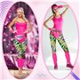 Uirheurd Tenue des Années 80 et 90 pour Femme - Accessoires Inclus: Bandeaux, Bracelets, Boucles d'Oreilles, Maillots de Bain