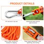 Pmueuff Corde à Cliquet, 4 Pièces Sangles à Cliquer avec Carabiner Cintres à Cliquet Réglables 150 Livres Tendeur de Corde a Cli