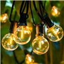 ASONINE Guirlande Lumineuse Exterieure 20M Guirlande Guinguette Exterieur avec 30+4 G40 LED Ampoules 0.6W Imperméable 2700K Guir