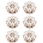 QUHEEE Fleurs Strass Dos Plat Cristal Ornements De Boutons en Strass pour La Fabrication De Bijoux Bijoux De Décoration De Fête