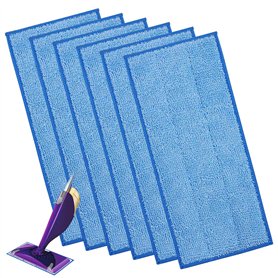 6PCS Lingettes Reutilisable pour Swiffer WetJet Wood