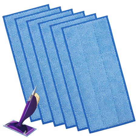 6PCS Lingettes Reutilisable pour Swiffer WetJet Wood