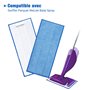 6PCS Lingettes Reutilisable pour Swiffer WetJet Wood, Lingette Recharges Bleu pour Swiffer Parquet WetJet Balai Spray
