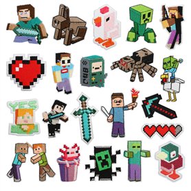 21 Pièces de Patch Thermocollant Enfant de Jeux Vidéo