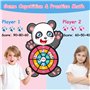 Jeu de Flechette Enfant, Panda de Jeux Flechette Enfant avec Pistolets Jouets, 9 Balles Collantes et 1 Crochet, Jeux de Fête Int