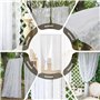 Lot De 2 Rideaux en Dentelle Florale Blanche, Toatelu Rideau en Tulle Blanc avec Broderie Florale, Rideau Dentelle