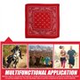 WANDGU Lot de 24 bandanas bandanas : 6 couleurs bandana de moto, bandeau d'été, 54 x 54 cm B bandana bandanas pour femmes hommes