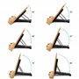 Readaeer Support de Lecture Portable pour Livre de Cuisine et Bureau en Bambou Pliable