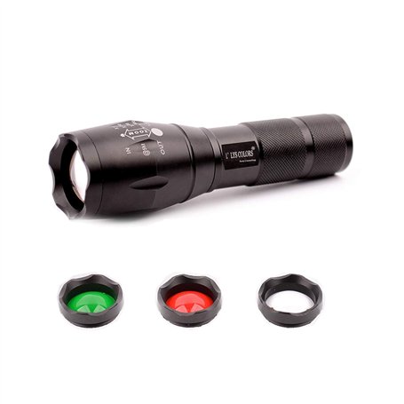 Llys Colors 5 modes Zoomable lampe de poche lumière rouge/vert/blanc LED lampe de poche torche avec aimant