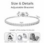 Philip Jones Ensemble d'amitié solitaire plaqué argent créé avec des cristaux Zircondia®