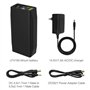 TalentCell Powerbank LiFePO4 Batterie rechargeable 12/9/5 V lithium-fer phosphate 12,8 V 6000 mAh 76,8 Wh avec chargeur pour ban