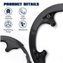 Pluvyze Protection de chaîne de vélo pour enfant - Noir - Anneau de protection de chaîne à 4 trous - Pour vélos et VTT - Avec 42