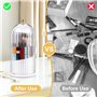PBUSPU 360° Organisateur Maquillage Rotatif, Organisateur de Brosse de Maquillage Transparent Anti-poussière, 3 Compartiments, p