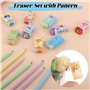 PBUSPU 20x Crayons Set, de 20x avec Gomme Art Eraser Gommes Mignonnes, Gommes Colorées Caricature Cadeau d'invité pour Rempliss