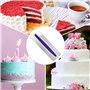 Grattoir à gâteau lisse en acier inoxydable - Pour décoration de gâteau, lissage de crème, moule à pâtisserie, outil de bricolag