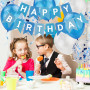 ballons d'anniversaire bleus et blancs de 30