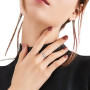 KONFEN Bague Reglable Argent 925, Branche Épines Bague Ajustable Ouverte Femme Homme, Une Bague Pouce Anneau Bagues Reglables Or