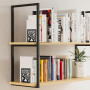 Lot de 2 serre-livres Parr (= 4 pièces) - En métal noir - Pour étagère, bureau, école, maison, bibliothèque - Porte-livres, Main