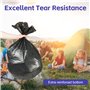 Lot de 100 Sacs de Toilette Noirs - Sacs Poubelle de Camping Biodégradables - 30 L - Pour Toutes Les Toilettes de Camping - Sacs