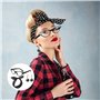 Accessoires Années 50 Femmes, 5 Pièce Costume des Années 1950, Pois Écharpe Gant Boucle Oreille Bandeau Lunettes, Accessoires De