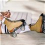 1 Paire de protège-Orteils Anti-Friction en Cuir PU avec 4 Trous pour Patins à roulettes, 1 Paire de Protections d'orteils en Cu