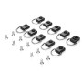 Nikou Kayak D Anneau, Lot de 10 Boucle Noire en D avec vis M6, Kayak gréement D Anneaux Sécurité Attache Boucle Pont Accessoires