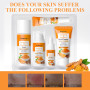 Fengyang® 5Pcs Coffret de soins pour la peau à la vitamine C, Coffret de soins à la vitamine C, Ensemble de Sérum Visage à la Vi
