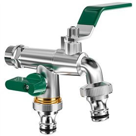 Mesybveo Double Robinet de Jardin