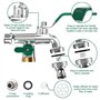 Mesybveo Double Robinet de Jardin, robinet exterieur en laiton, robinet avec double sortie 3/4" et Entrée 1/2", robinet antigel 