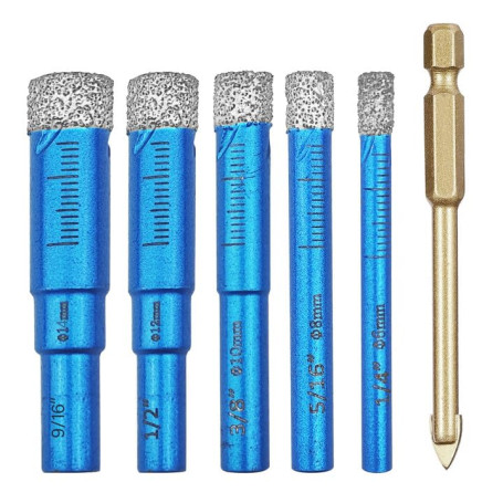 Dalephoric 6 Pièces Foret Diamant Carrelage