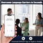 AI Casque Traduction Instantanée, Écouteur traducteur Vocal Temps Réel Bluetooth avec écran de Couleur LCD Touch, Sans Fil Réduc