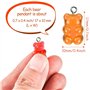 36 Pcs Porte clés en Résine Ours Coloré Collier Bricolage pour Enfants Filles Résine Résine Colo